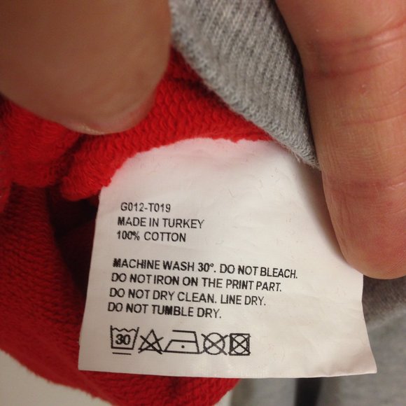 Gosha Rubchinskiy Red Grey Double Layered Hoodie M - Picture 4 of 5